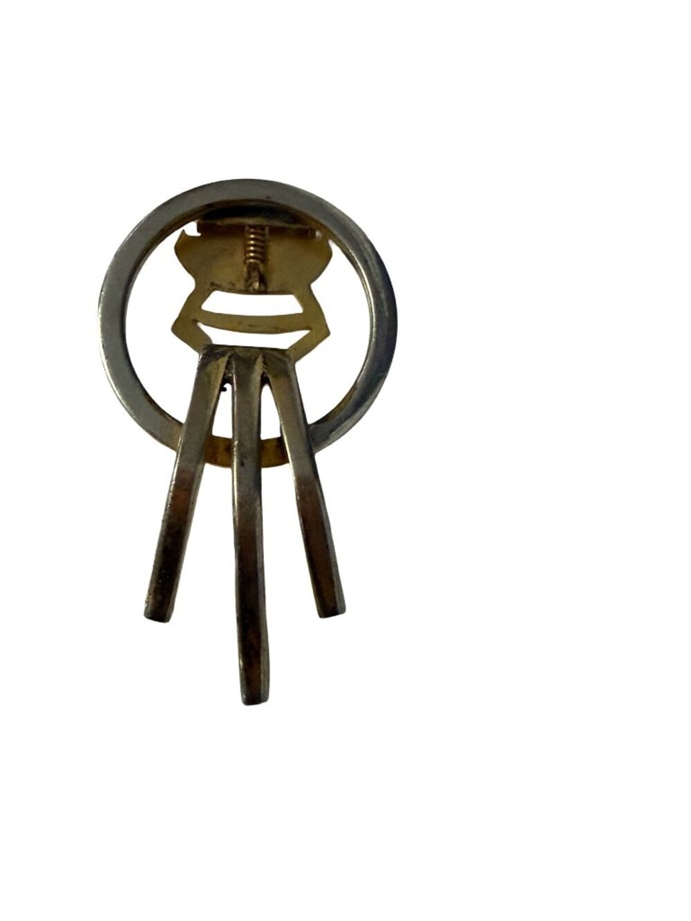 Vintage Mixed Metal Scarf Clip Dress Clip with Patent Mark 2 x 1.25 Inch